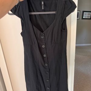 Black mini denim dress zara size medium